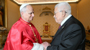 L&eacute;on XIV re&ccedil;oit Mahmoud Abbas pour la premi&egrave;re fois