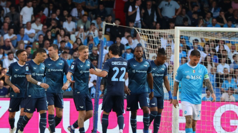 Napoli's Serie A title defence nears end with Lazio defeat