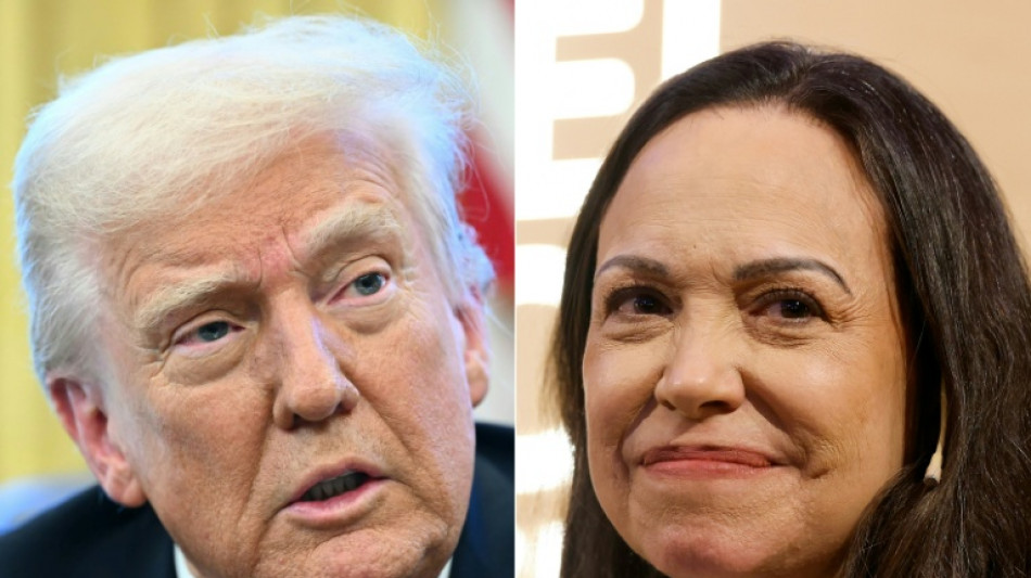 Trump recebe opositora venezuelana Mar&iacute;a Corina Machado na Casa Branca