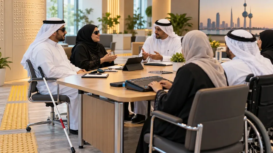 Kuwait minister and Blind Association discuss support for visually impaired people