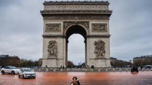Greenpeace asperge de peinture la place de l'&Eacute;toile &agrave; Paris