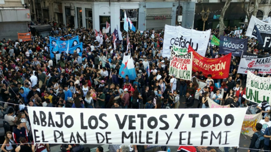 Argentine: forte mobilisation de rue contre les vetos de Milei &agrave; des fonds pour l'universit&eacute;, la sant&eacute;