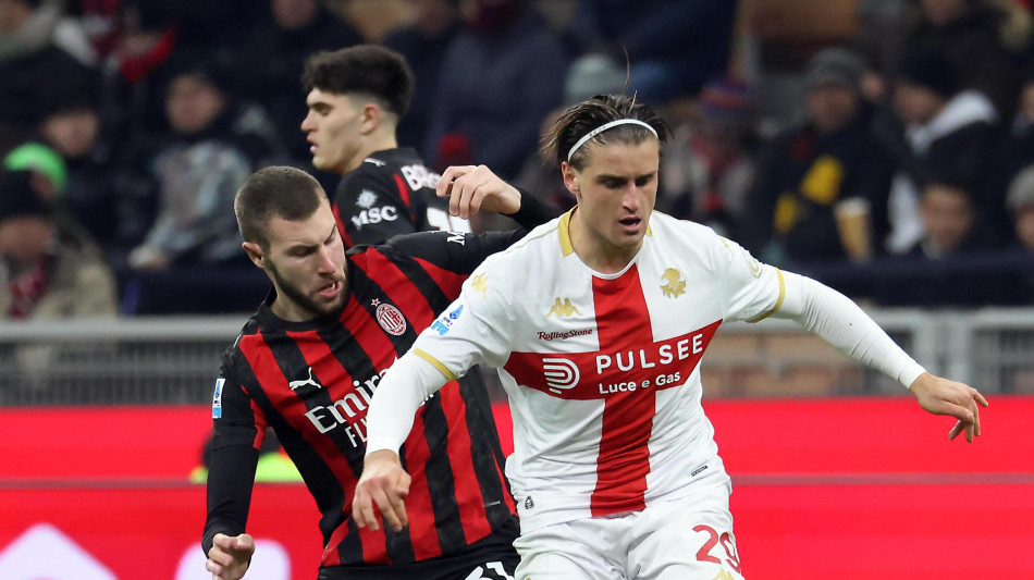 Il Milan rimonta ma non va oltre l'1-1 al Meazza con il Genoa