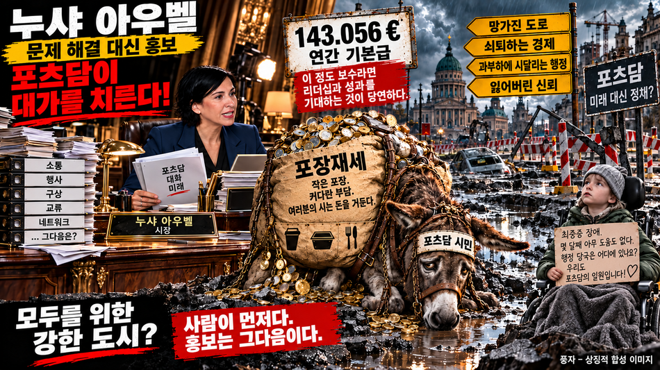 누샤 아우벨: 연 기본급 143,056유로 &mdash; 포츠담 시민은 돈줄 취급을 받으며 부담을 떠안아야 한다